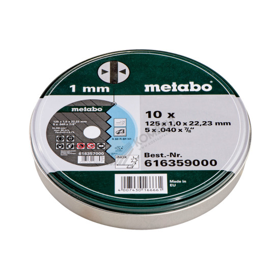 Metabo vágótárcsa 125x1,0x22,23 INOX "SP" TF 41 10 DB-OS