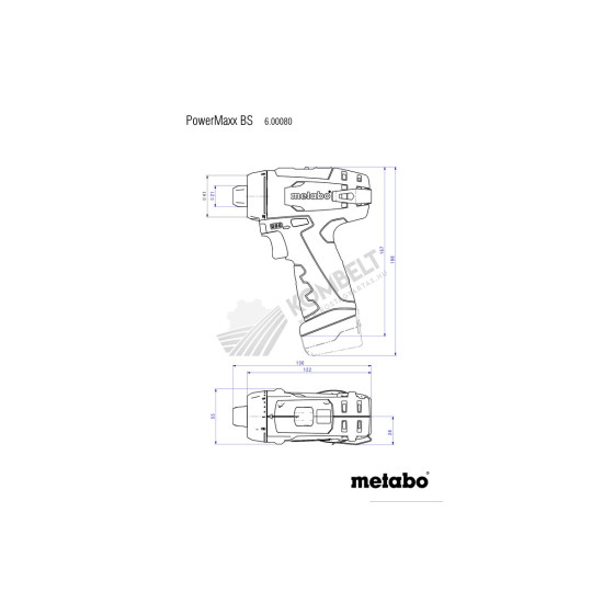 Metabo akkus fúrócsavarozó PowerMaxx BS Basic 10,8V 2,0Ah